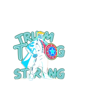 Trump Strong minta fekete pólón