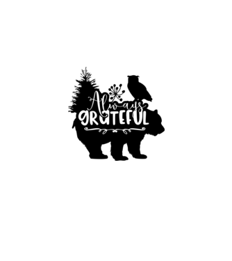 Always Grateful  minta sötétkék pólón