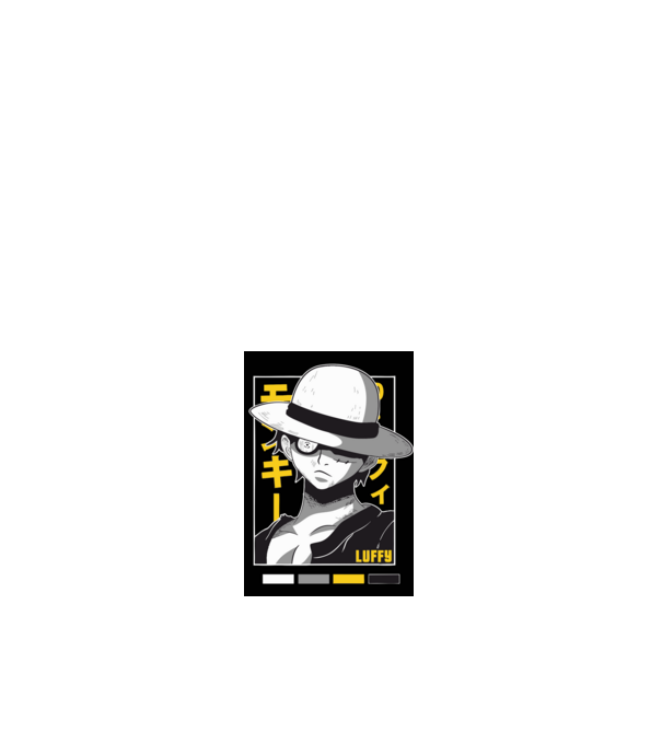 One Piece - Luffy minta fehér pólón