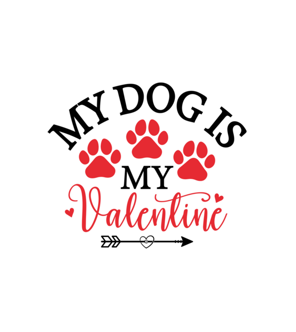My dog is my valentine minta fehér pólón
