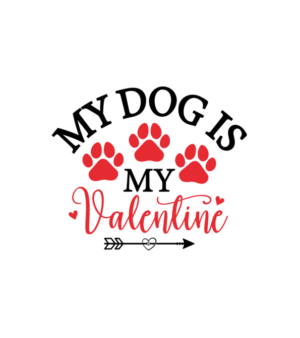 My dog is my valentine minta fehér pólón