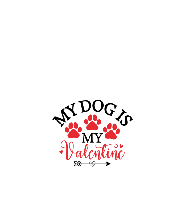 My dog is my valentine minta fehér pólón