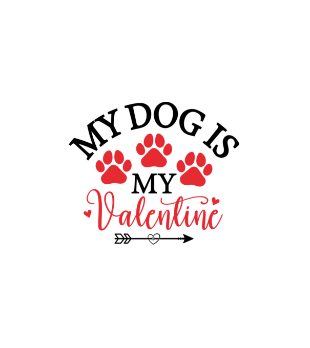 My dog is my valentine minta fehér pólón