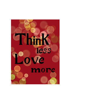 Think Love 5 minta fekete pólón