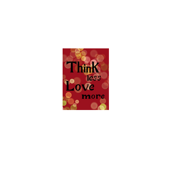 Think Love 5 minta farmerkék pólón