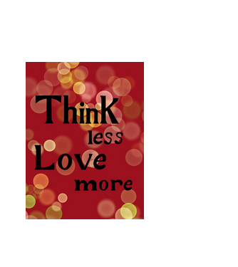Think Love 5 minta fehér pólón