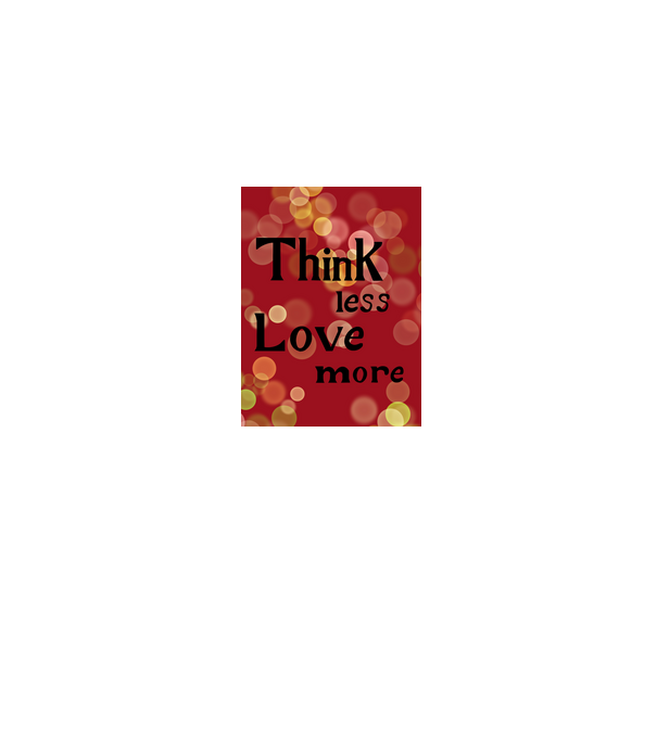 Think Love 5 minta farmerkék pólón