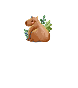 Capybara popsi minta fehér pólón