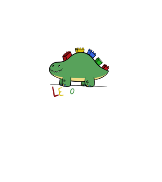 Legosaurus minta szürke pólón
