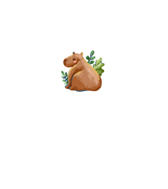 Capybara popsi minta fehér pólón