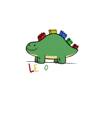 Legosaurus minta fehér pólón