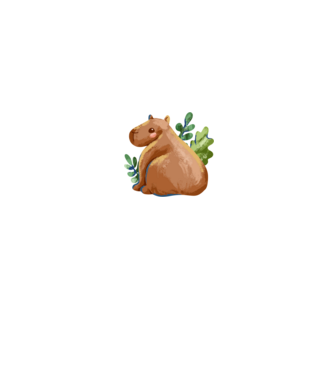 Capybara popsi minta fehér pólón