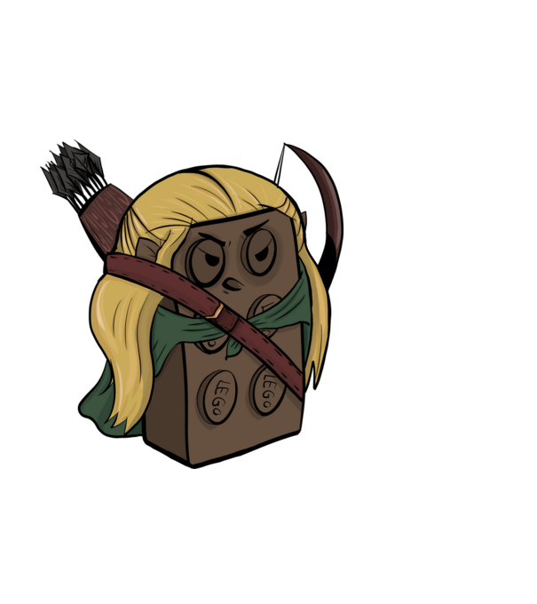 LegoLas minta fehér pólón