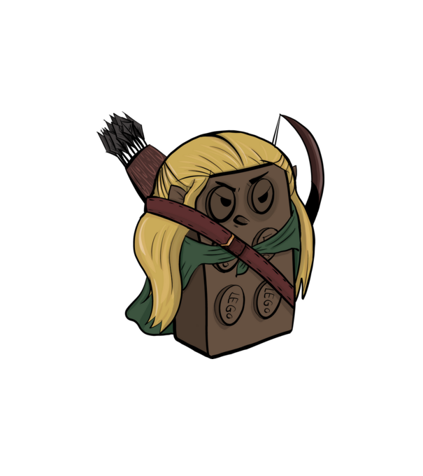 LegoLas minta fehér pólón
