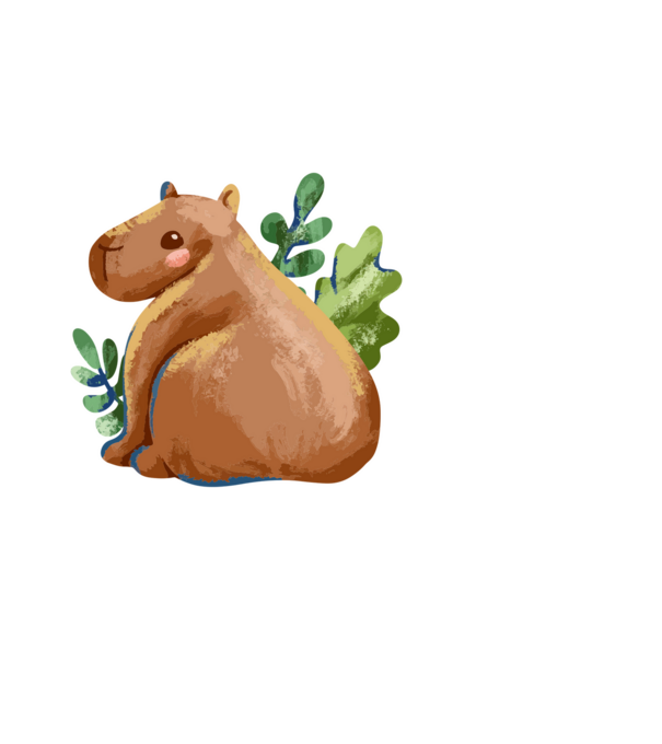 Capybara popsi minta fehér pólón