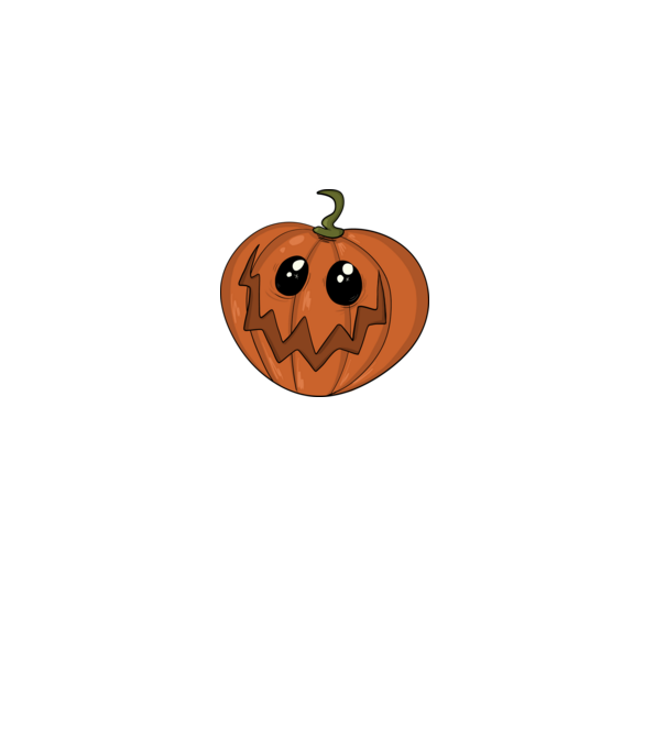Halloween tök minta fehér pólón