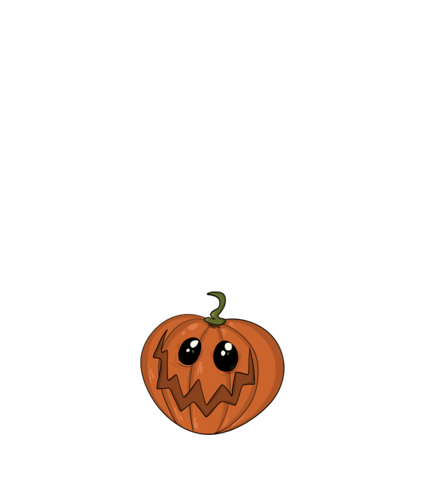 Halloween tök minta fehér pólón
