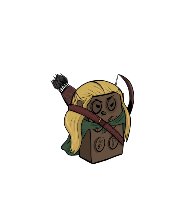 LegoLas minta fehér pólón