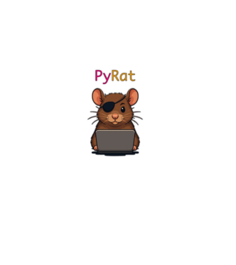 PyRat minta fekete pólón