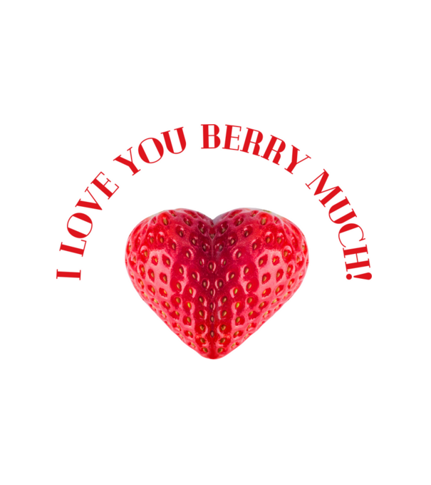 I love you Berry much minta fehér pólón