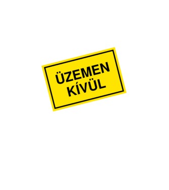 üzemen kívül minta fekete pólón