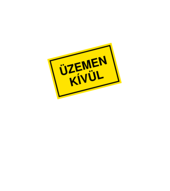 üzemen kívül minta fekete pólón