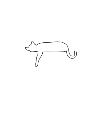 cica minta fekete pólón