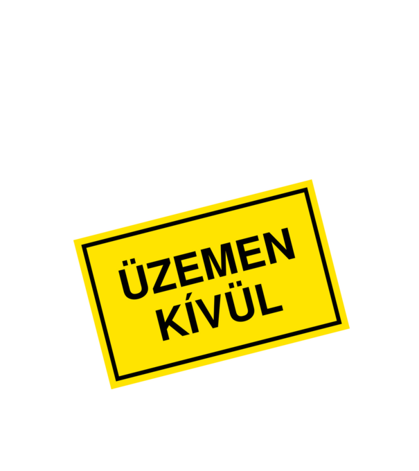 üzemen kívül minta fekete pólón