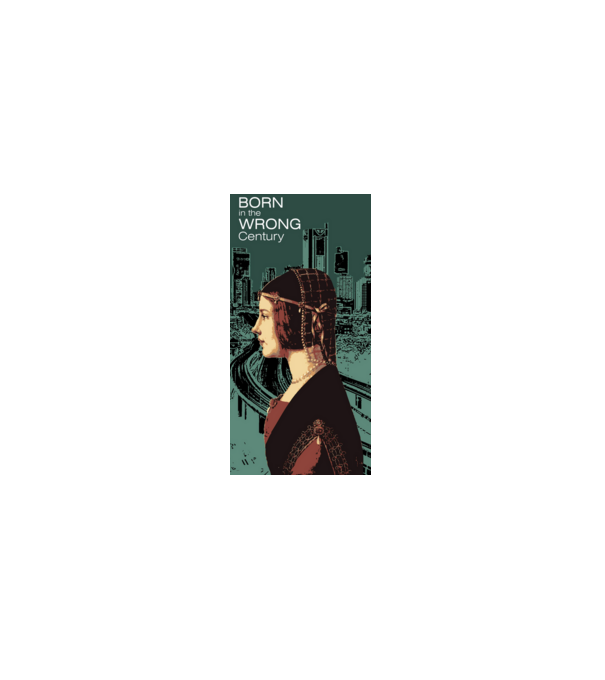 Born in the Wrong Century – Beatrice d’Este és a modern világ kontrasztja | Klasszikus–urban pólóminta minta szürke pólón