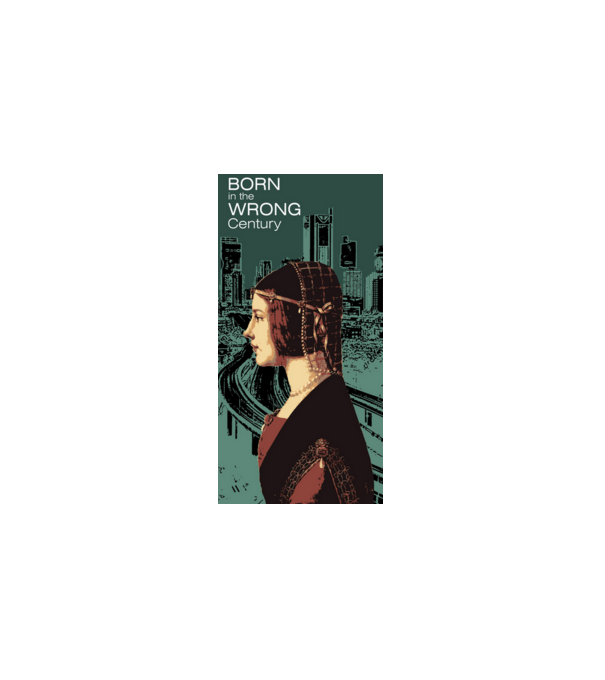 Born in the Wrong Century – Beatrice d’Este és a modern világ kontrasztja | Klasszikus–urban pólóminta minta fehér pólón