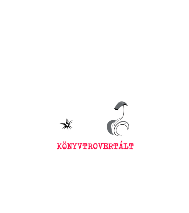 Könyvmoly + Könyvtrovertált - pink-fehér minta fekete pólón