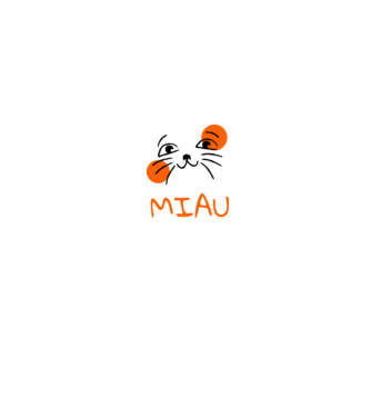 A cica - miau minta szürke pólón