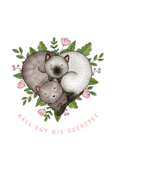 Kell egy kis szeretet minta fehér pólón