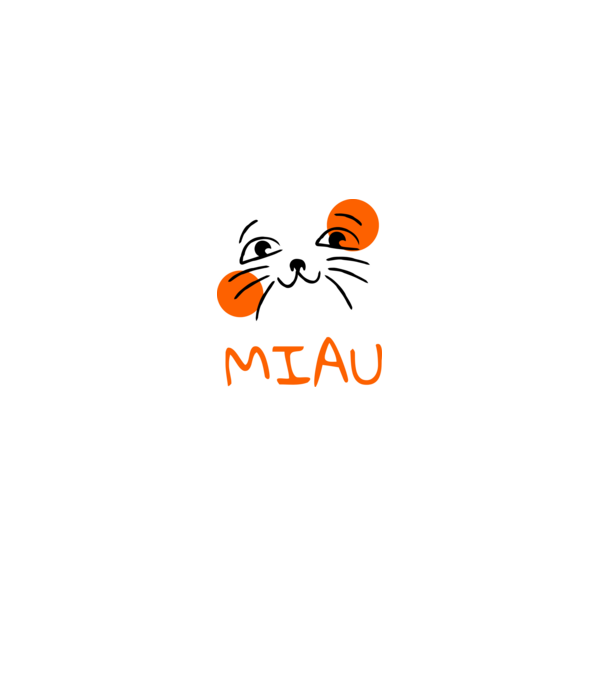 A cica - miau minta szürke pólón