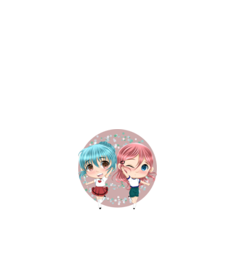Chibi girls minta fehér pólón