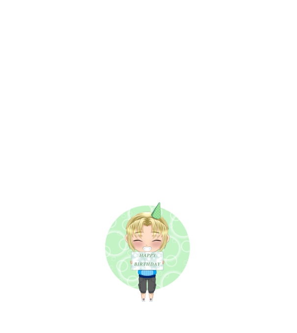 Happy birthday anime boy minta fehér pólón