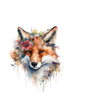 Fox floral minta fehér pólón