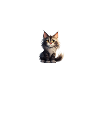 Maine Coon minta fehér pólón
