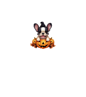 Halloween Boston terrier módra minta királykék pólón