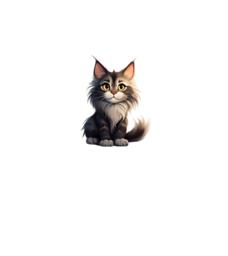 Maine Coon minta fehér pólón