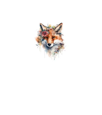 Fox floral minta rózsaszín pólón