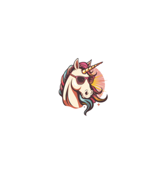 Unicorn Power minta fehér/piros pólón