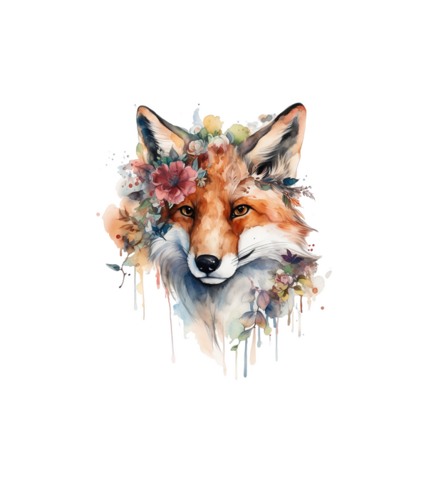Fox floral minta fehér pólón