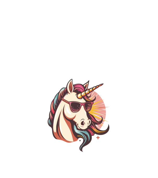 Unicorn Power minta fehér pólón