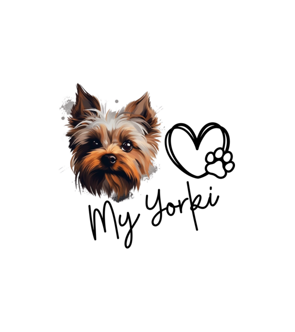 Yorki szeretet minta fehér pólón