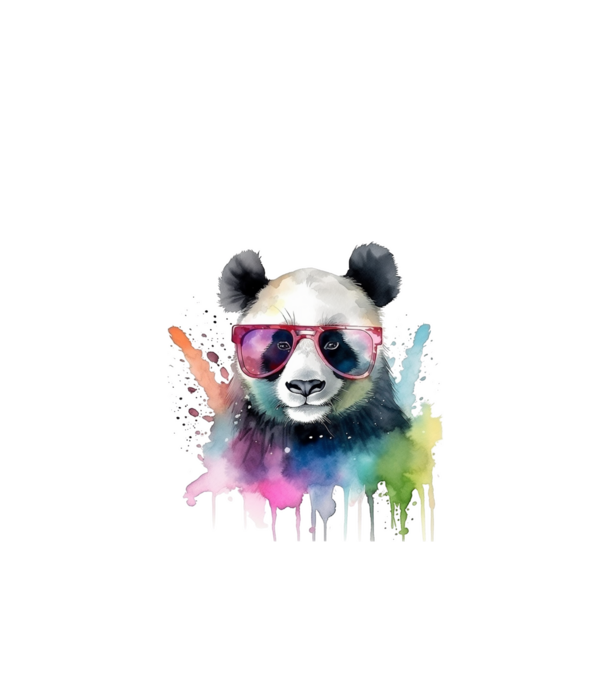 Panda minta fehér pólón