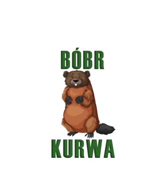 Bóbr Kurwa minta fehér pólón