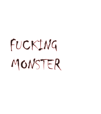 Fucking Monster minta fehér pólón
