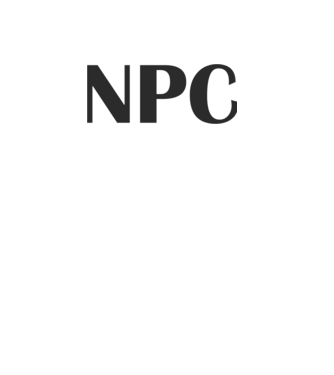 NPC minta fehér pólón