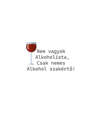 Alkoholista minta fehér/piros pólón